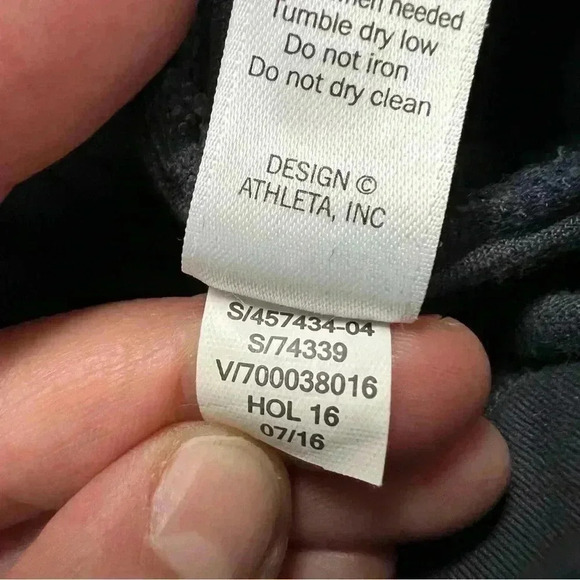 Athleta Cord Velour High Waisted Blue Metro Tight Leggings Size S Small 457434 - Picture 11 of 16